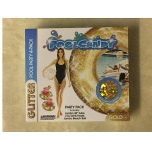 PoolCandy Glitter Pool Party 4 Pack-Gold
